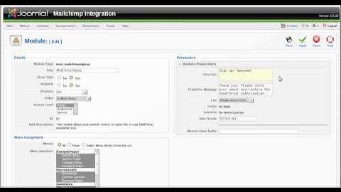 joomlamailer subscription module setup