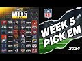NFL WEEK 5 GAMEDAY PICKS
