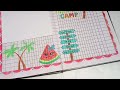 Summer vacation attendance register design | Attendance register drawing | summer register design
