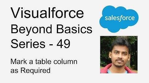 Visualforce   Beyond Basics Series 49   Mark a table column as Required