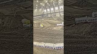 Indoor crash Testing 😂 #arenacrash #crash #dirtbike #loop #case #frontend #broken #nogood #happens