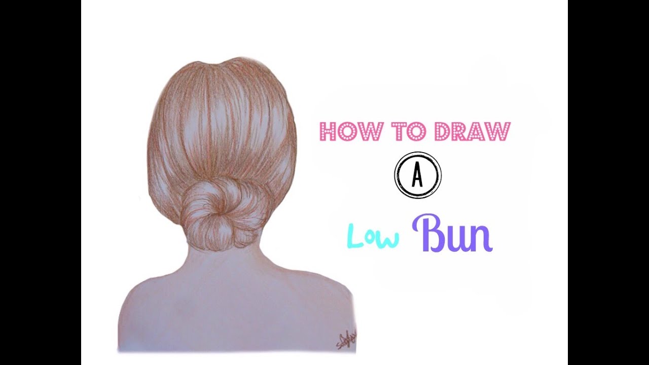 How to draw a low bun  Hair - YouTube