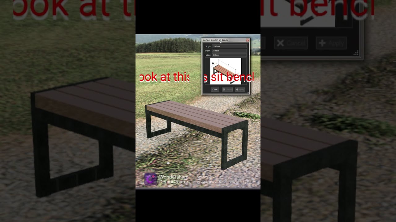 Customized garden sit bench how to order DIY Instructions 