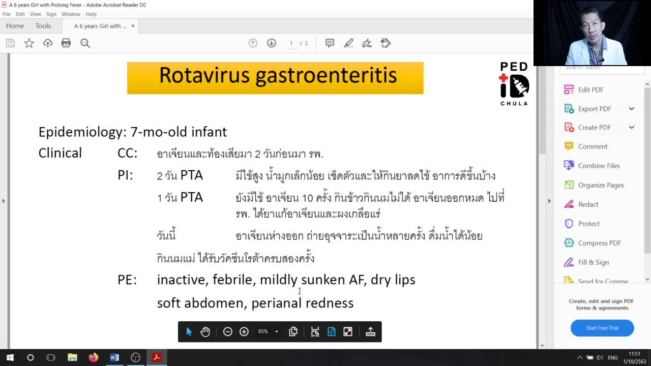 Mini lecture 24 Case demonstration Rotavirus gastroenteritis