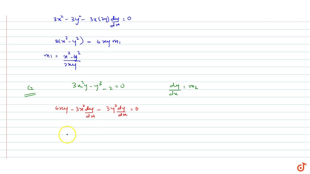 The Two Curves X 3 3xy 2 2 0 And 3x 2y Y 3 2 0 Youtube