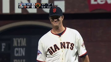 LAD@SF: Cain holds Dodgers to two over seven innings