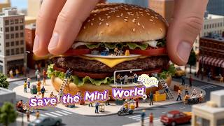 🍔 Giant Hand vs. Mini World: Dinosaurs, Pizza & Magic! 🌍
