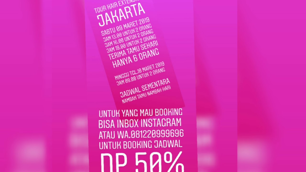 Tour hair extension JAKARTA SABTU 09 MARET 2019 YouTube