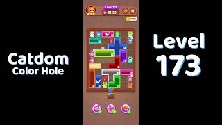 Catdom Level 173 walkthrough | Color Hole 🐱🕳️| Solutionguruji