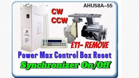 Power Max Control Box Reset,Synchronizer On/Off,Rotation CW/CCW,Error -11 All in One.