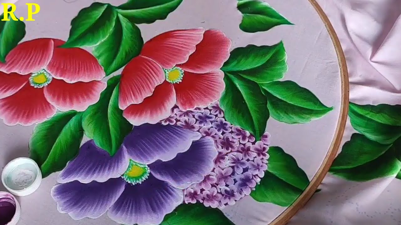 Bed sheet design Beautiful bed sheet painting design YouTube