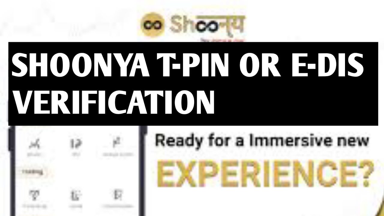 T PIN OR E DIS VERIFICATION IN SHOONYA TRADING APP