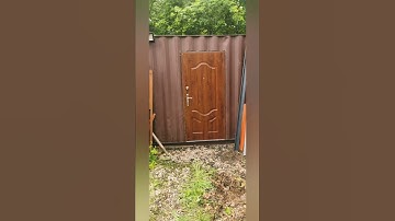 Shipping container door instal.