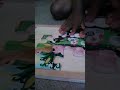 My 3 year old sister complete a puzzle by herself