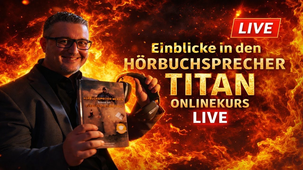 Einblick in den Hörbuchsprecher Titan Onlinekurs LIVE