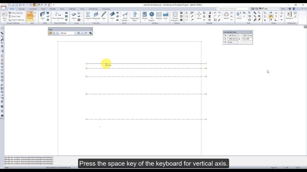 ideCAD Architectural | Create the Axes | BIM Software for Architectural ...