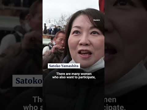 IN A MINUTE: Women take part in Japan’s ‘naked festival’ for 1st time #shorts
