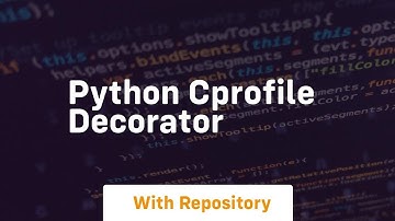 python cprofile decorator