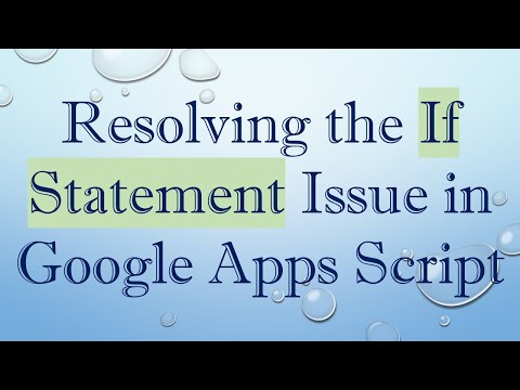 Resolving the If