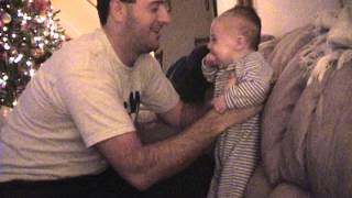 1998 12 01 Austin standing on couch attacking Brian
