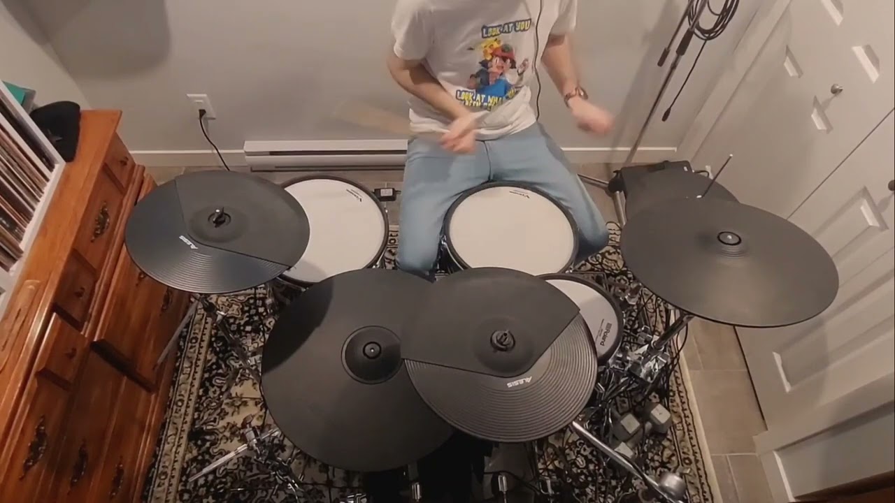 prog drumming over electronic music