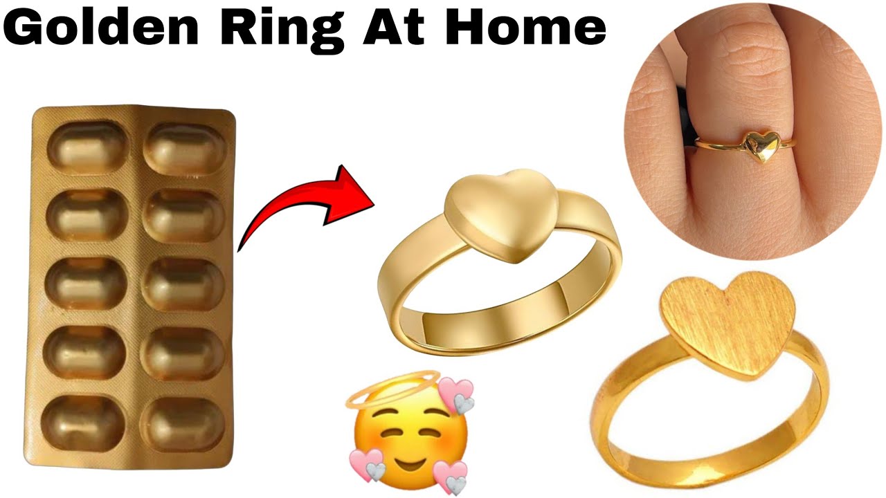 DIY | Homemade Ring | Amazing Finger Ring At Home | Cute Golden Ring 🥰 ...