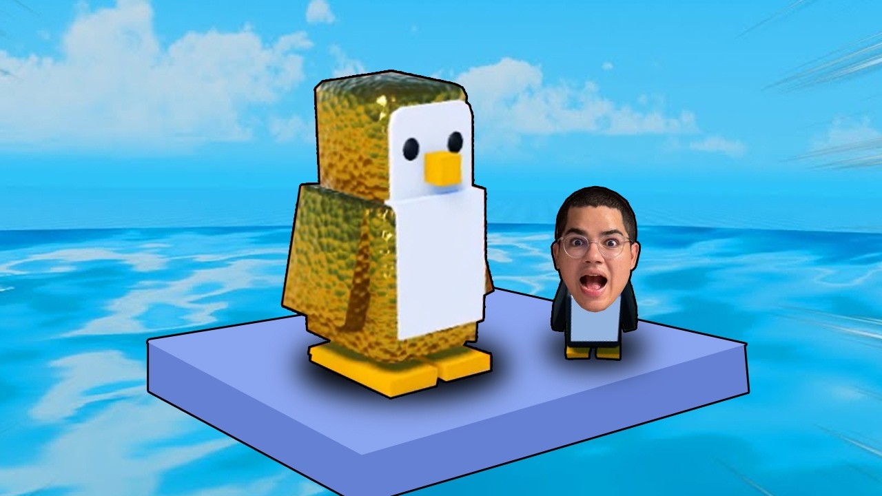 TENTE EMPURRAR O PINGUIM GIGANTE PARA FORA DA PLATAFORMA DE GELO! (ROBLOX - KNOCKOUTS)