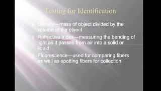 6.6 Identification of Fibers