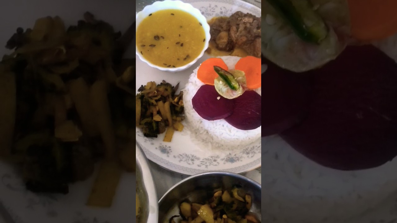 Lunch 🍝🥗🍱 dal bhat sabji