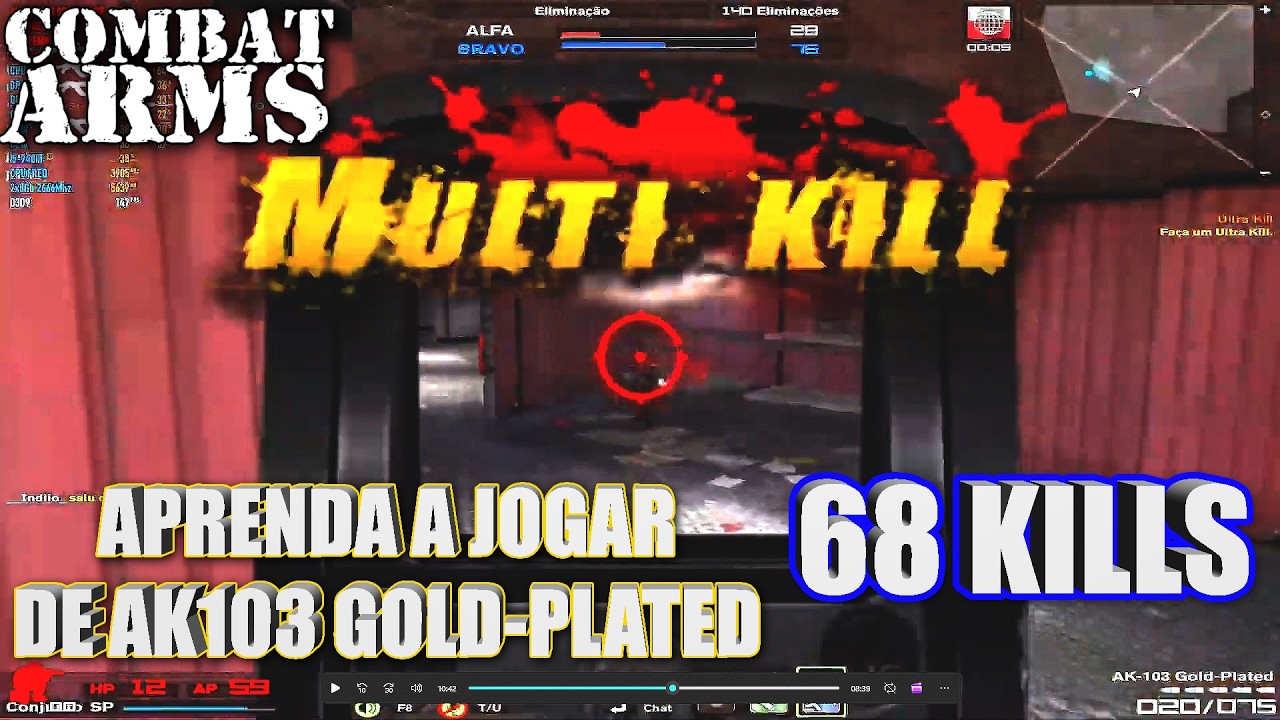 COMBAT ARMS - APRENDA A JOGAR DE AK103 GOLD-PLATED RAJADA ÚNICA INSANA E SG50 OSIRIS T-5000