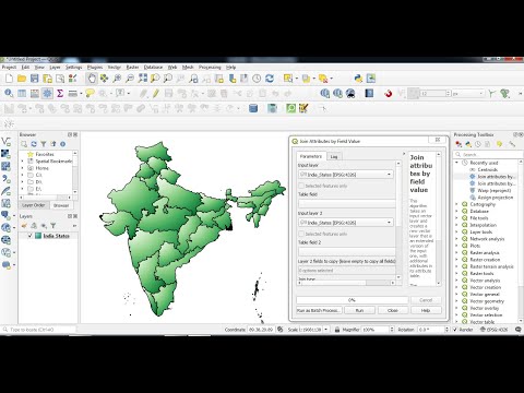 Join Attribute Data With SHP File, Change Projection & Save Project in QGIS 3.14|Arun|GIS Explorer|