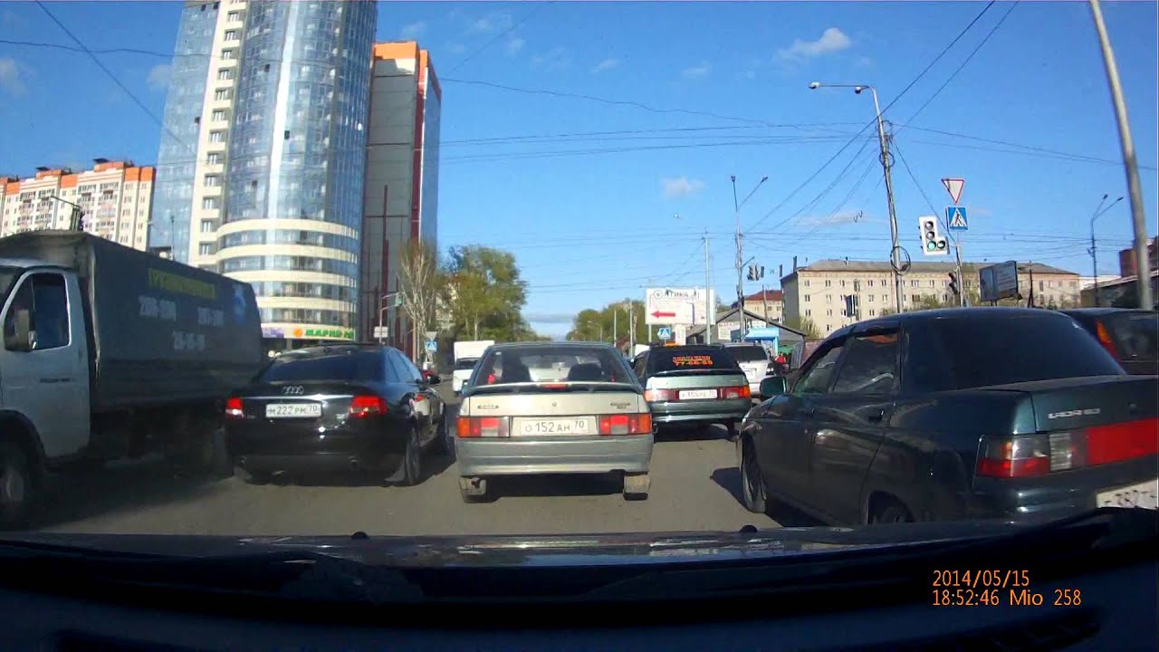 Ауди по встречке - Томск [15-05-2014] - YouTube
