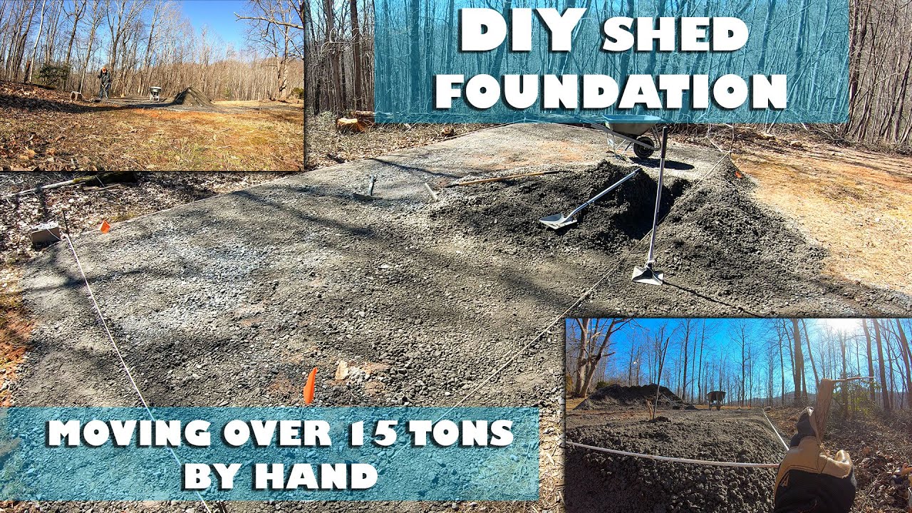 16x32ft Shed Foundation By Hand Building Shed Foundation on Slope YouTube