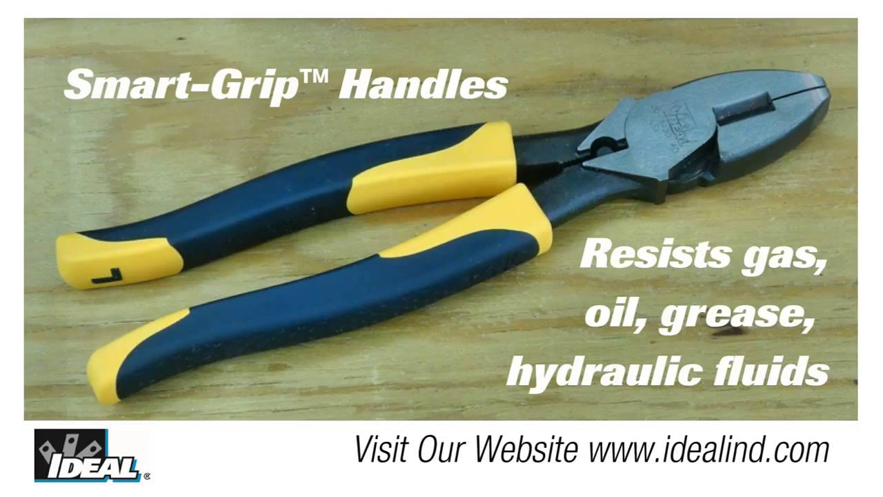 Ideal WireMan™ SmartGrip™ Linesman Side Cutting Pliers YouTube