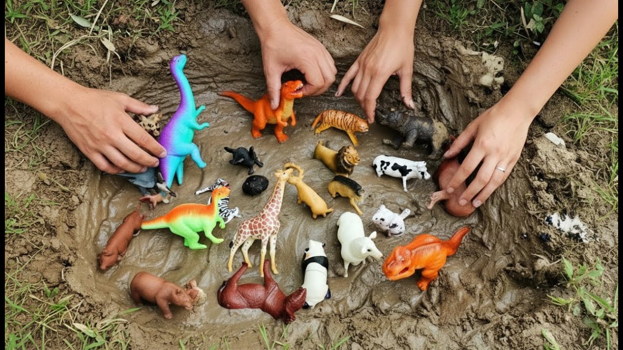 💦🐘 Mud Friends! Animals Get Muddy and Wash Clean  Fun Educational Video for Kids