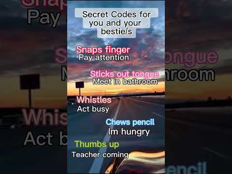 Secret Codes For You And Your Besties.. Shorts Fyp Bestie Code Secret