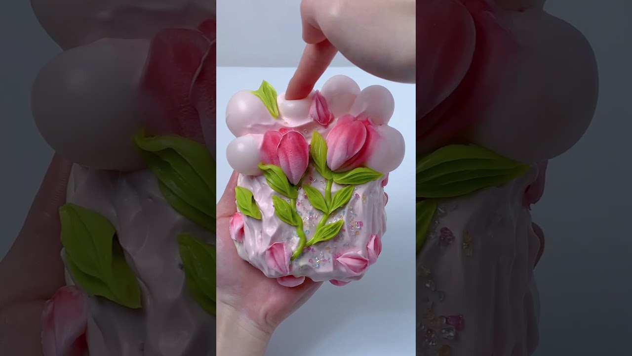 FUFUSQUISHY ASMR 🌸🍰Flower Toast
