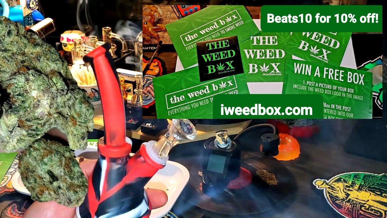 Weed Box beaker bong sesh!!