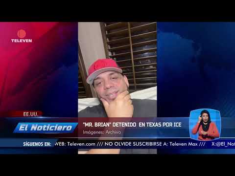 Detenido por ICE el cantante venezolano Mr. Brian - El Noticiero emisión meridiana 08/10/26