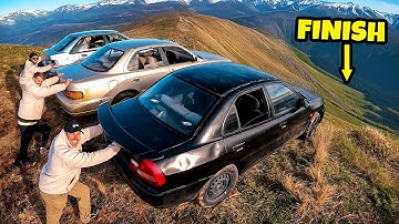 3 Cars Vs Mountain! Extreme Downhill Racing Chaos