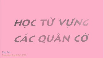 Video hướng dẫn gọi tên các quân cờ tướng bằng tiếng Anh Phần 1