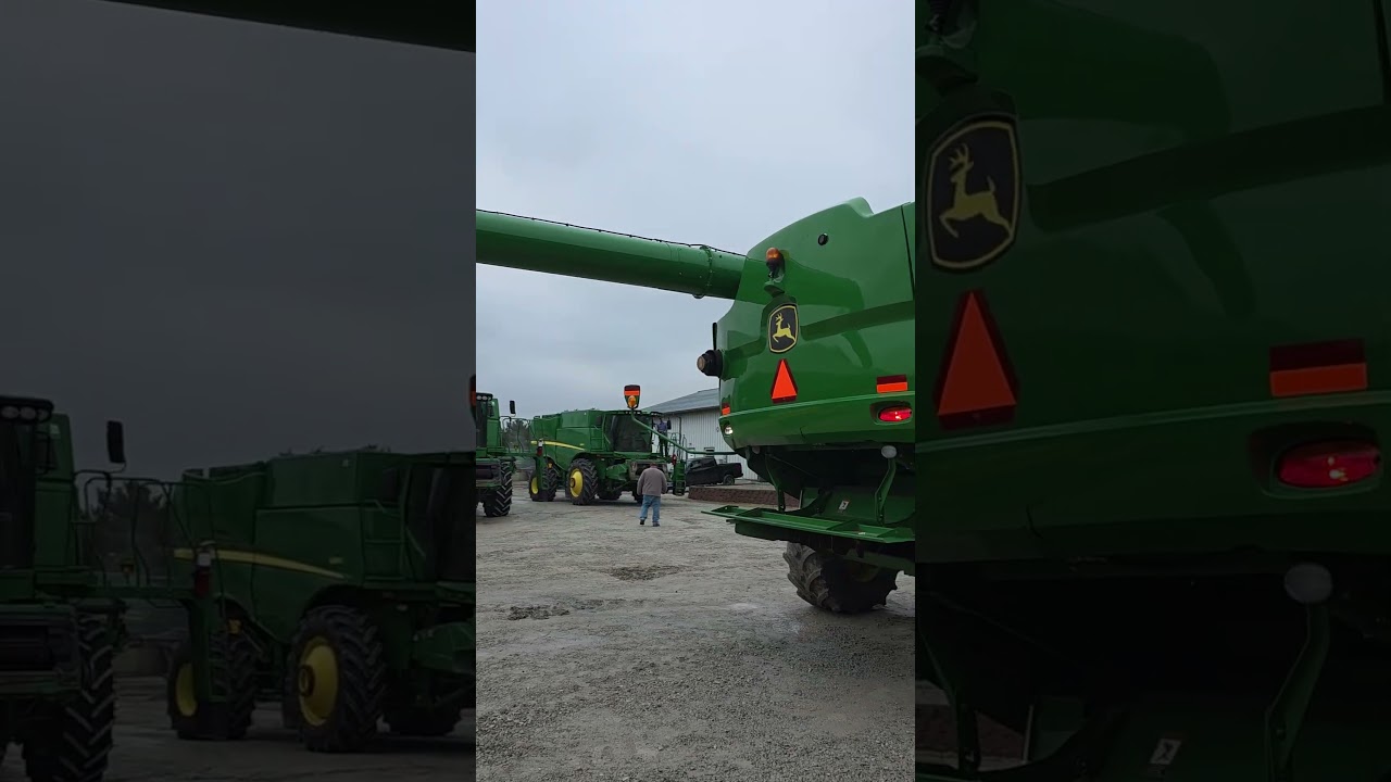 2013 John Deere S680 под 12м жатку. На Флотерах. Мега-комбайн ДЖОН дир бу