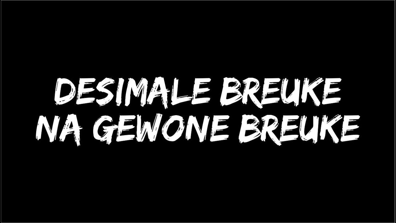 Desimale breuke na gewone breuke