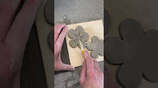 Flower clay ornament by cookie decorator
