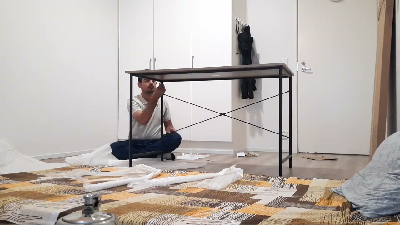 Assembling desk from jysk. 