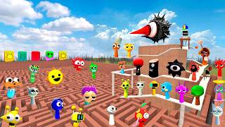 Only Sprunki Ragdoll challenge and a Big Tower in Garry's mod maze !