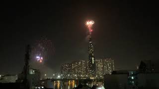 Fireworks new year 2020 view Landmark 81 HCM Viet Nam