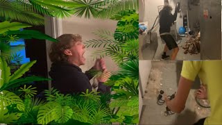 Nate Destroys A Chandelier