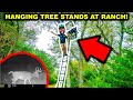 My FIRST TIME Hanging Deer Hunting TREE STANDS at My ABANDONED RANCH!!!