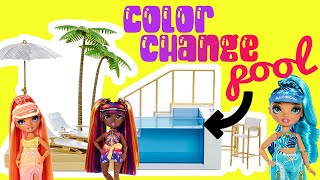 Rainbow High Fashion Dolls Pool Surprise  Party in Color Changing Pool + Car screenshot 5